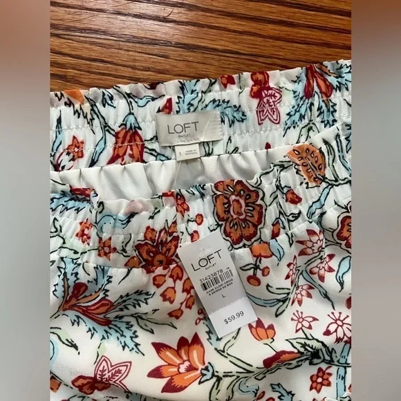 New LOFT Floral Flounce Skirt Size Large - Picture 3 of 4